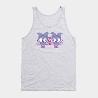 Couple of cute bats madly falling in love Tank Top